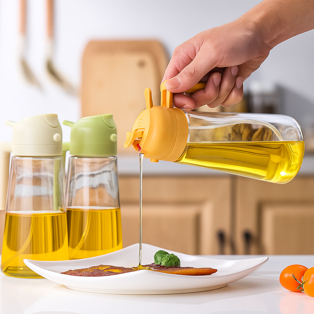 Household Oil Spray Bottle & Dispenser