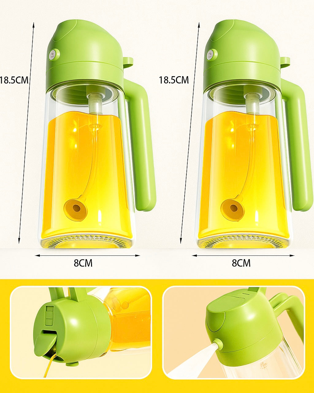 Household Oil Spray Bottle & Dispenser
